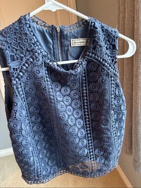 Abercrombie & Fitch Navy Blue Lace Sleeveless Camisole